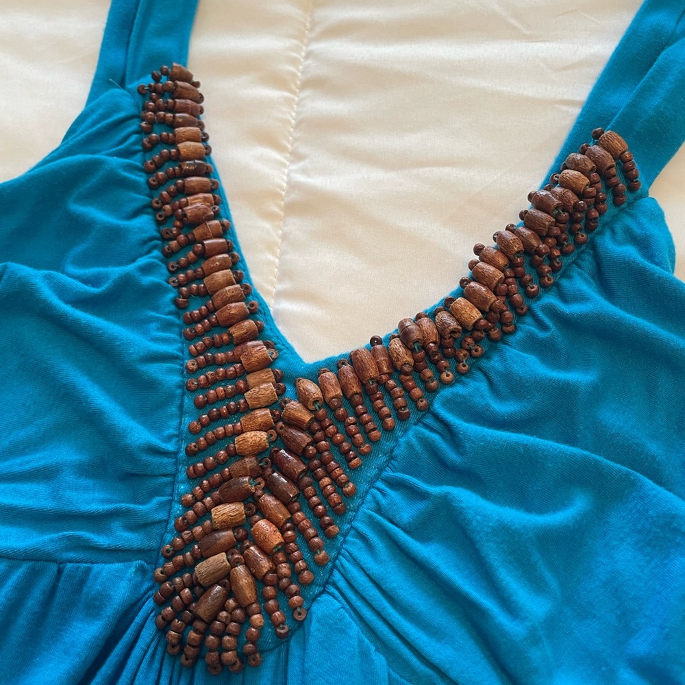 Summer Sleeveless Dress with Beading